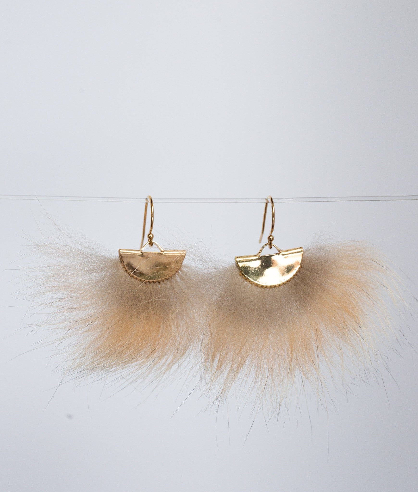 Lynx Gold Fan Earrings Vanessa AEgirsdottir